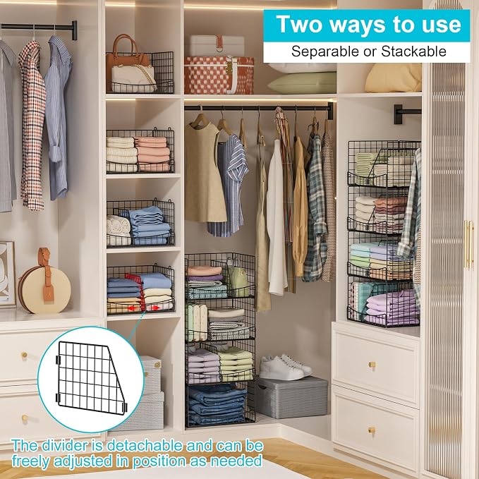 4-Tier Closet Organizers and Storage Shelves - Image 3