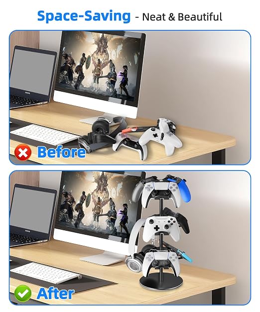 Aluminum Alloy Controller Holder 3 Layers, 360 Degree Rotation Tier, Gaming - Image 5