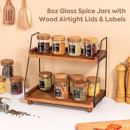 Yangbaga 12Pcs Glass Spice Jars - Image 4