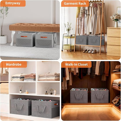 Aokeyee 2 Pack Shoe Organizer for Closet, Foldable Shoe Storage Organizer Box - Image 7