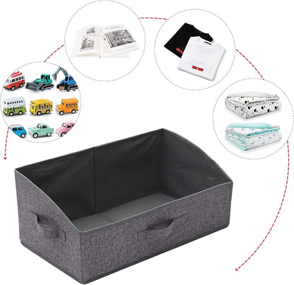 TENABORT 6 Pack Trapezoid Large Foldable Closet Storage Bins - Image 6
