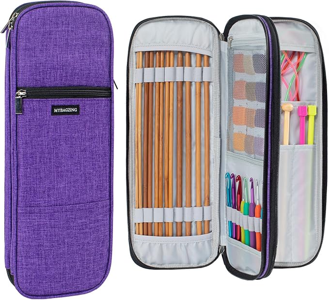MYBAGZING Knitting Needles Case, Knitting & Crochet Accessory Organizer by MYBAGZING