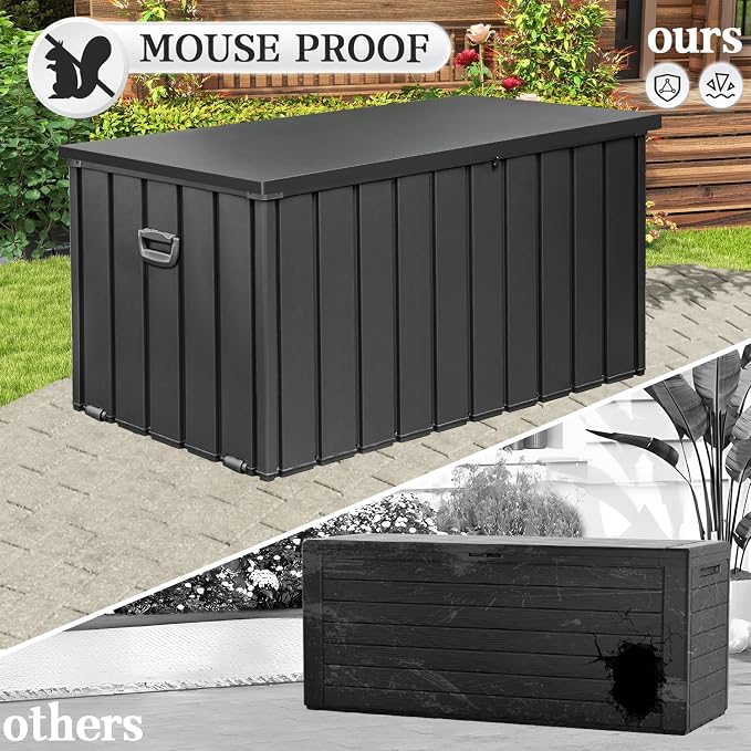 Domi 200 Gallon Deck Box, Metal Outdoor Storage Box - Image 3