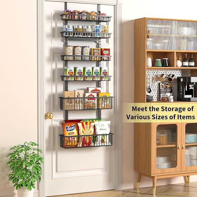 Moforoco 6-Tier Over The Door Pantry Organizer, Pantry Organization and Storage - Image 2