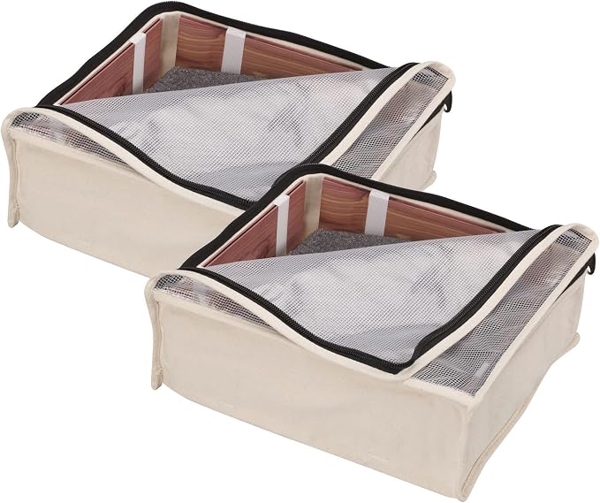 Household Essentials Canvas Sweater Storage Bags, Breathable Cotton, Under-Bed - Image 6