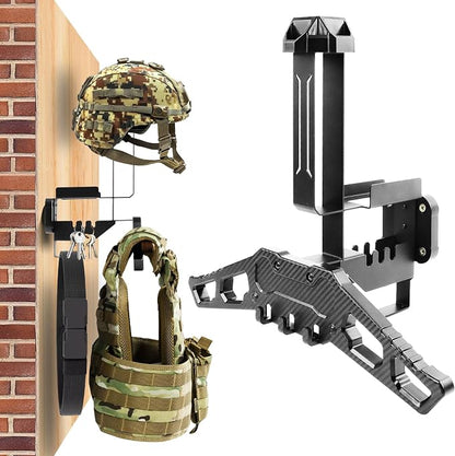 HLOGREE Motorcycle Helmet Holder Rack Wall Mount, Tactical Equipment, Metal by HLOGREE