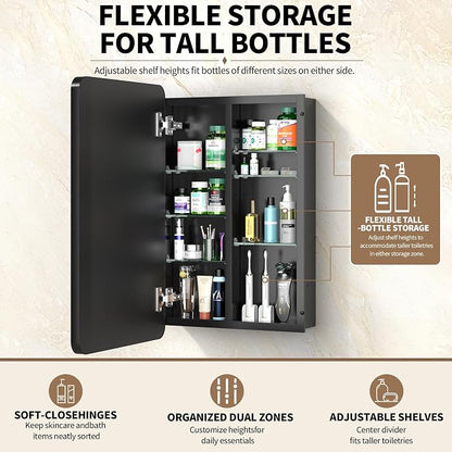 16x24 Black Medicine Cabinet - Image 3