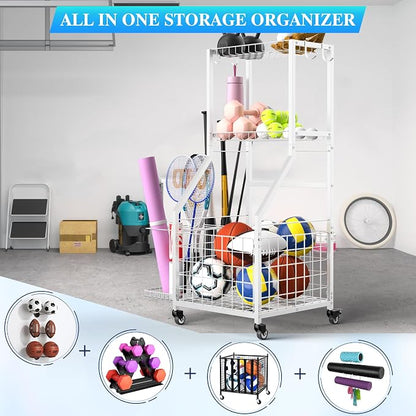 Sports Equipment Garage Organizer, Garage Ball Storage Rack - Image 2