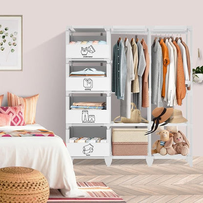Portable Closet, Easy Assembly, Large Capacity Wardrobe Closet | Sturdy and - Image 2