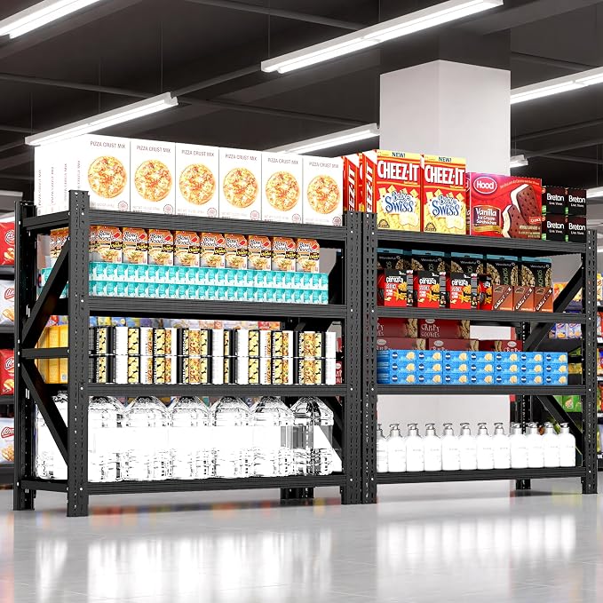Heavy Duty Garage Storage Shelves 5000LBS Capacity, 4-Tier Large Industrial - Image 9