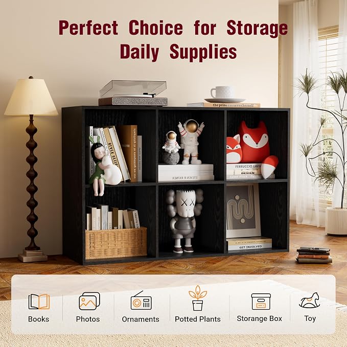 Book Shelf, Wooden Cube Storage Organizer - Image 6