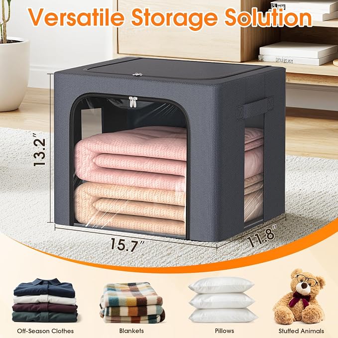 8 Pack Clothes Storage Bins - Image 8