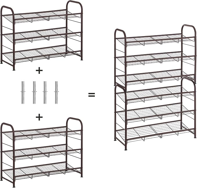 SONGMICS Shoe Rack, 3 Tier Shoe Organizer - Image 6