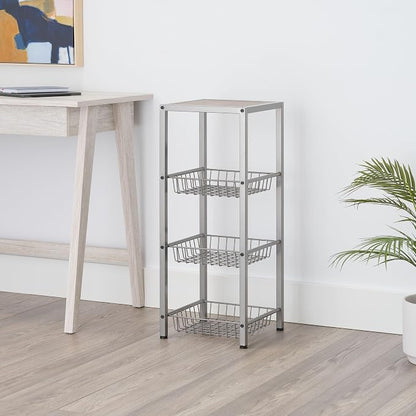 TRINITY 4-Tier Freestanding Metal Shelving Rack - Image 3