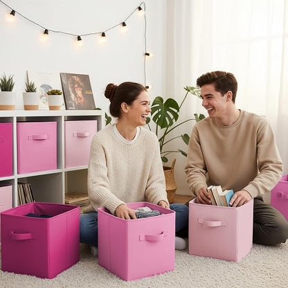 GRANNY SAYS 11 Inch Cube Storage Bins, Cube Storage Organizer, Fabric - Image 2