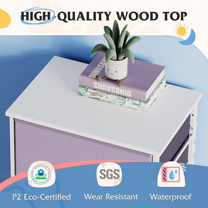 WLIVE Small Dresser Nightstand for Bedroom, 4 Drawers, Space-saving tower - Image 6
