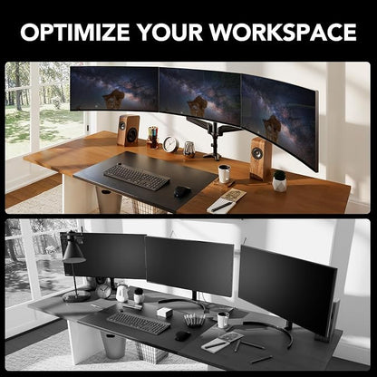HUANUO Triple Monitor Mount for 17 to 32 inch Screens, Adjustment Triple - Image 7