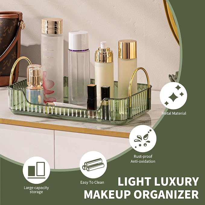 YCIA&DONE Bathroom Organizer Countertop, Makeup Storage, Skincare Cosmetic Tray - Image 4