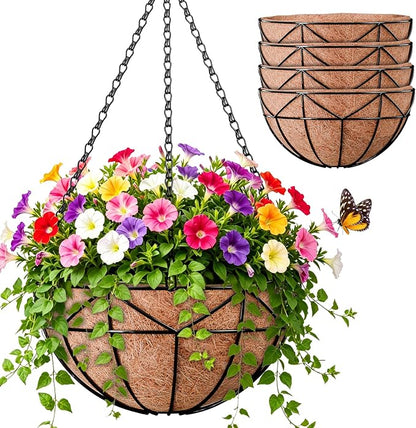 Halatool 4 Pack 12 Inch Hanging Baskets by HALATOOL
