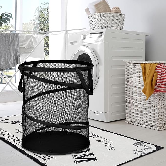 BATTOO Mesh Collapsible Laundry Baskets, Foldable Pop Up Laundry Hamper - Image 6