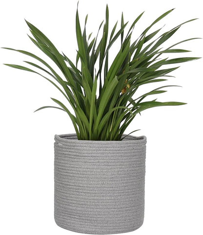 MEGASKET Cotton Rope Plant Basket, Woven Baskets Planter by MEGASKET