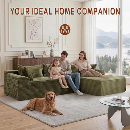 Korser 108" L-Shaped Modular Sectional Sofa - Image 5