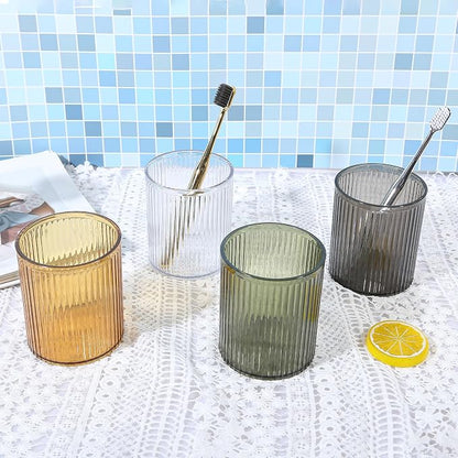 DASITON Makeup Brush Holder Organizer, Acrylic Makeup Brush Cup, Vintage - Image 4