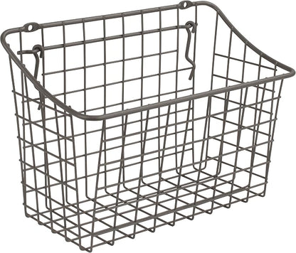 Spectrum Large Wire Basket Pegboard Wall Organizer Metal Pegboard Storage Bin by Unknown