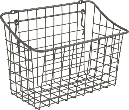 Spectrum Large Wire Basket Pegboard Wall Organizer Metal Pegboard Storage Bin by Unknown