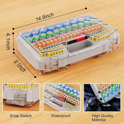 Battery Organizer Storage Case, Battery Storage Holder Organizer Box - Image 4