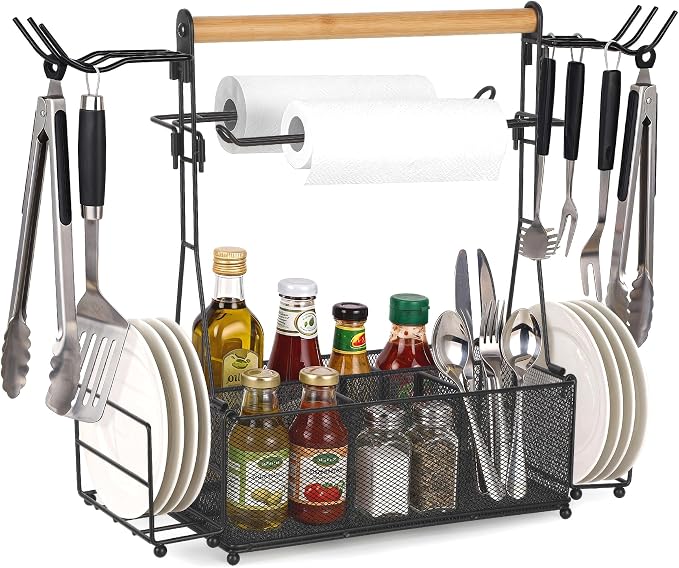 Grill Caddy Barbecue Tool Sets for Outdoor Grill, Picnic BBQ Caddy Picnic by Unknown