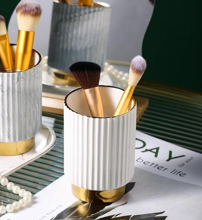 IEEK Makeup Brush holder Organizer, Glass Cosmetic Makeup Brush Cup Ceramics - Image 3