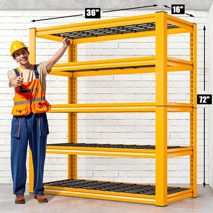 REIBII Garage Shelving Load 3000LBS, 5-Tier Storage Shelves, Adjustable Heavy - Image 3