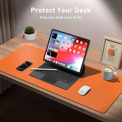 Aothia Leather Desk Pad Protector, Office Desk Mat, Large Mouse Pad, Non-Slip - Image 3