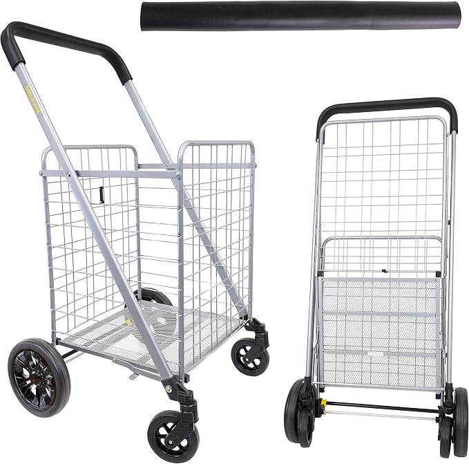 dbest Products Cruiser Cart Deluxe 2 Germ Guard Bundle Shopping Handle Grocery by dbestproductsInc
