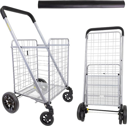 dbest Products Cruiser Cart Deluxe 2 Germ Guard Bundle Shopping Handle Grocery by dbestproductsInc