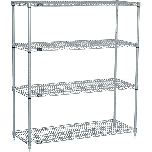 Nexel "Nexel 24"" x 30"" x 86"", 4 Tier, NSF Listed Adjustable Wire Shelving by Nexel