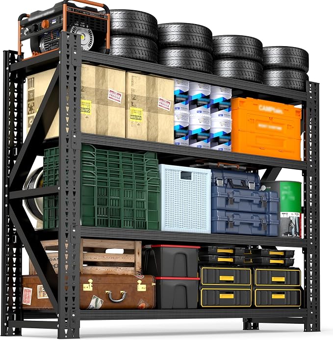 4-Tier Heavy Duty Garage Shelving，Industrial Shelving by VIYET