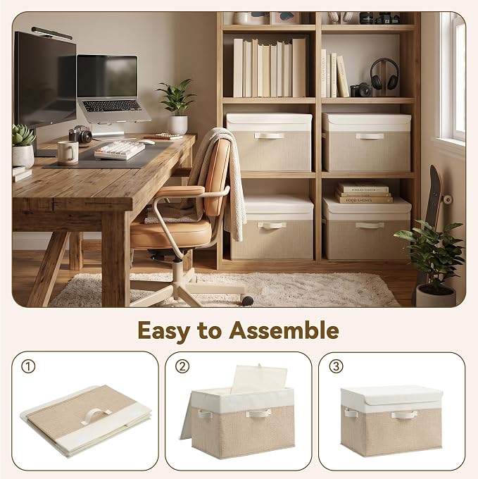 GRANNY SAYS Storage Boxes with Lids, Decorative Storage Bins, Shelf Baskets - Image 5