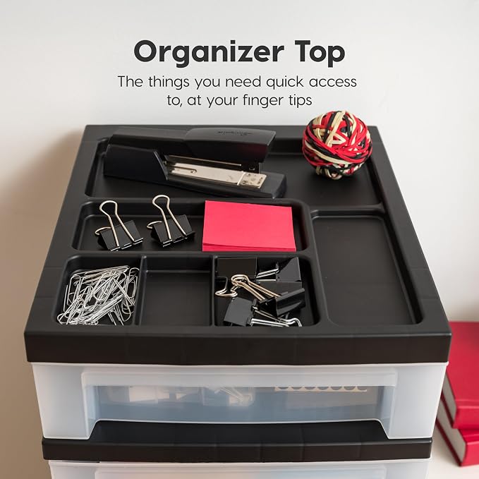 IRIS USA 10-Drawer Rolling Storage Cart, office essentials, classroom items - Image 7