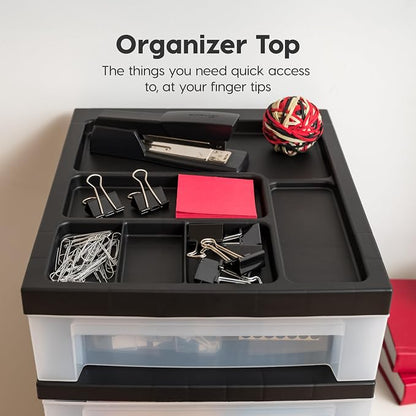 IRIS USA 10-Drawer Rolling Storage Cart, office essentials, classroom items - Image 7