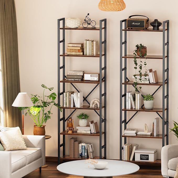 SUPERJARE Triple Bookshelf, Bookcase - Image 8