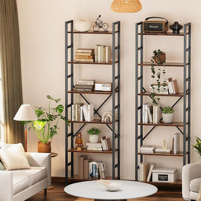SUPERJARE Triple Bookshelf, Bookcase - Image 8