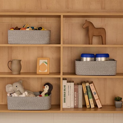 Large Shallow Organizing Baskets 15x11x5.1 Inches - Image 3