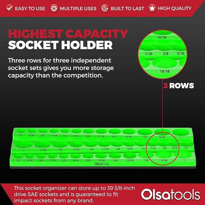 Olsa Tools Magnetic Socket Organizer - Image 2