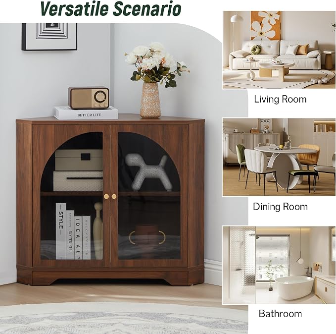Mid-Century Floor Coner Storage Cabinet, Living Room, Coofee Bar - Image 5