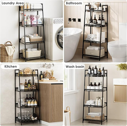 Masupu 4 Tier Bathroom Shelf, Bathroom Organizer and Storage - Image 5