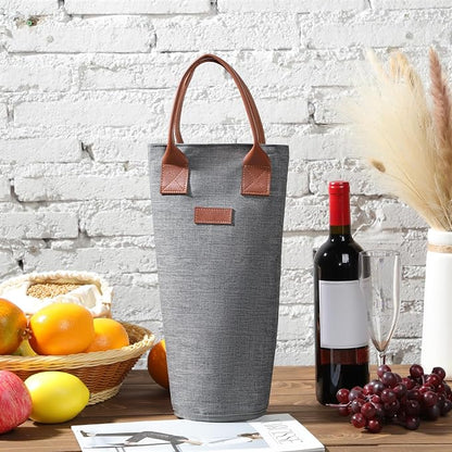 Shappy 6 Pack Single Bottle Wine Tote Bag 1 Bottle Insulated Wine Carrier Bag - Image 5