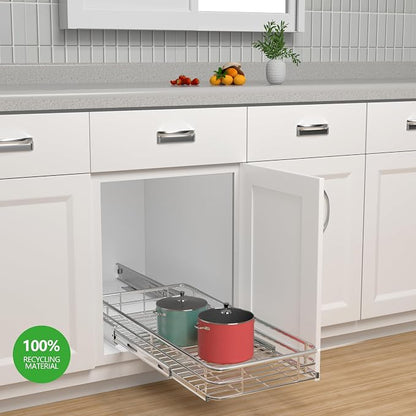 Sliding Cabinet Organizer Pull Out Shelves, Heavy-Duty Slide Out Shelf - Image 3