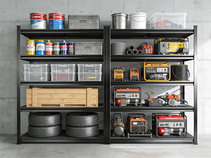 40''W Garage Shelving Heavy Duty Metal Storage Shelves Series, Large Industrial - Image 8